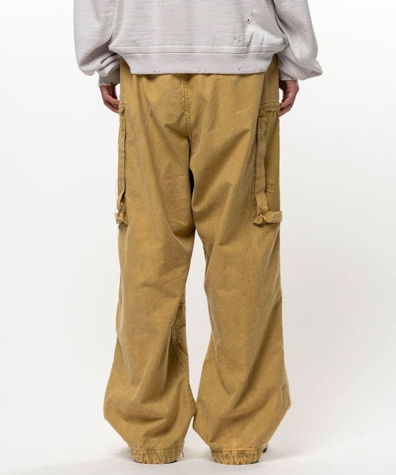 Cotton Satin Cargo Pants