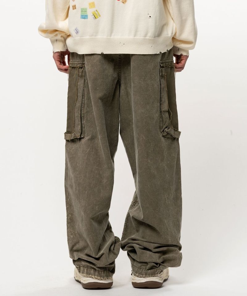 Cotton Satin Cargo Pants
