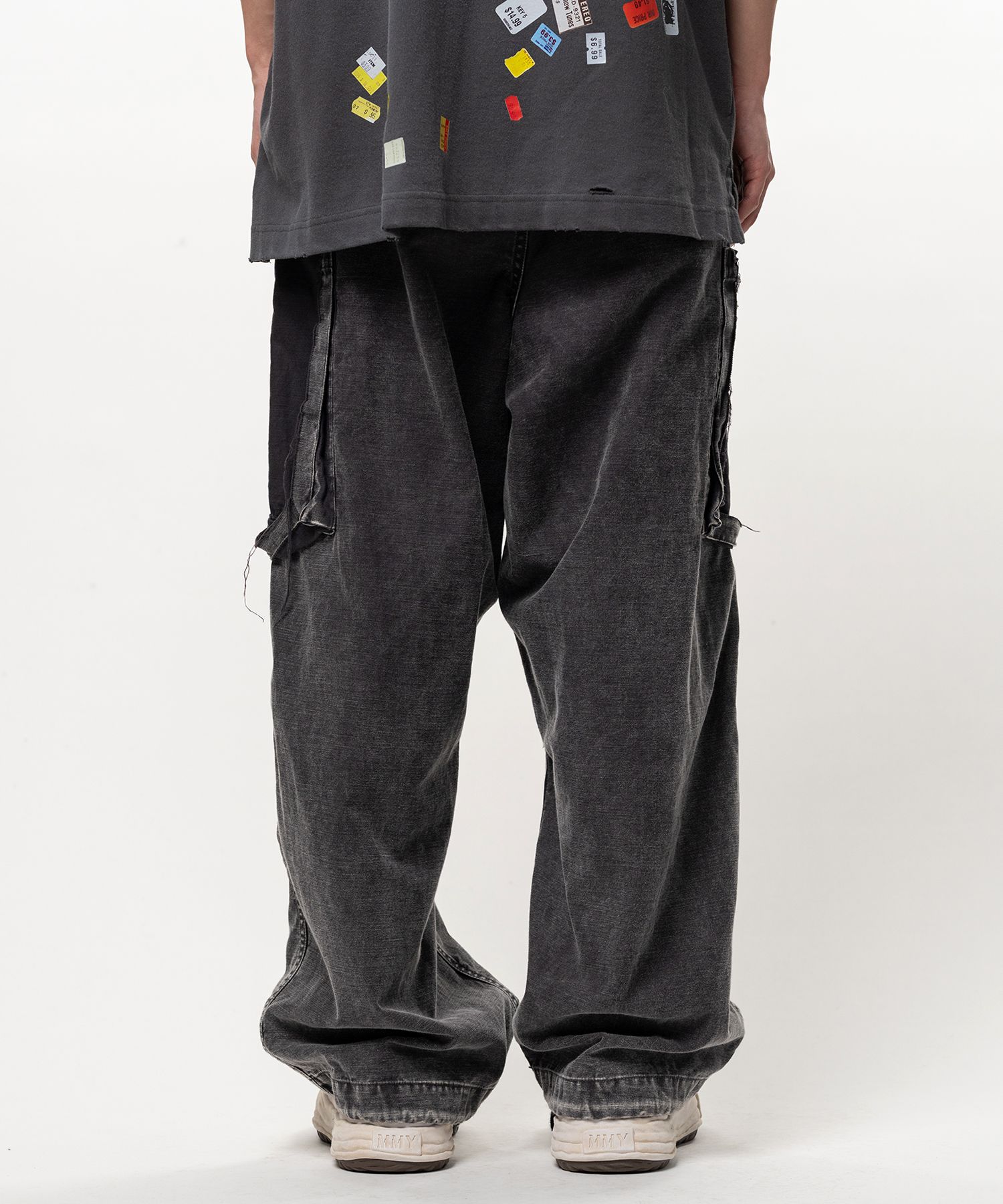 Cotton Satin Cargo Pants