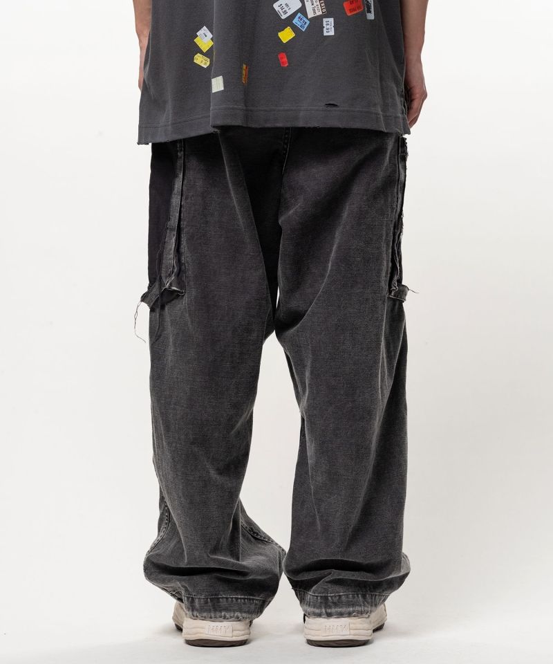 Cotton Satin Cargo Pants