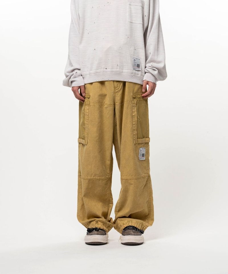 Cotton Satin Cargo Pants