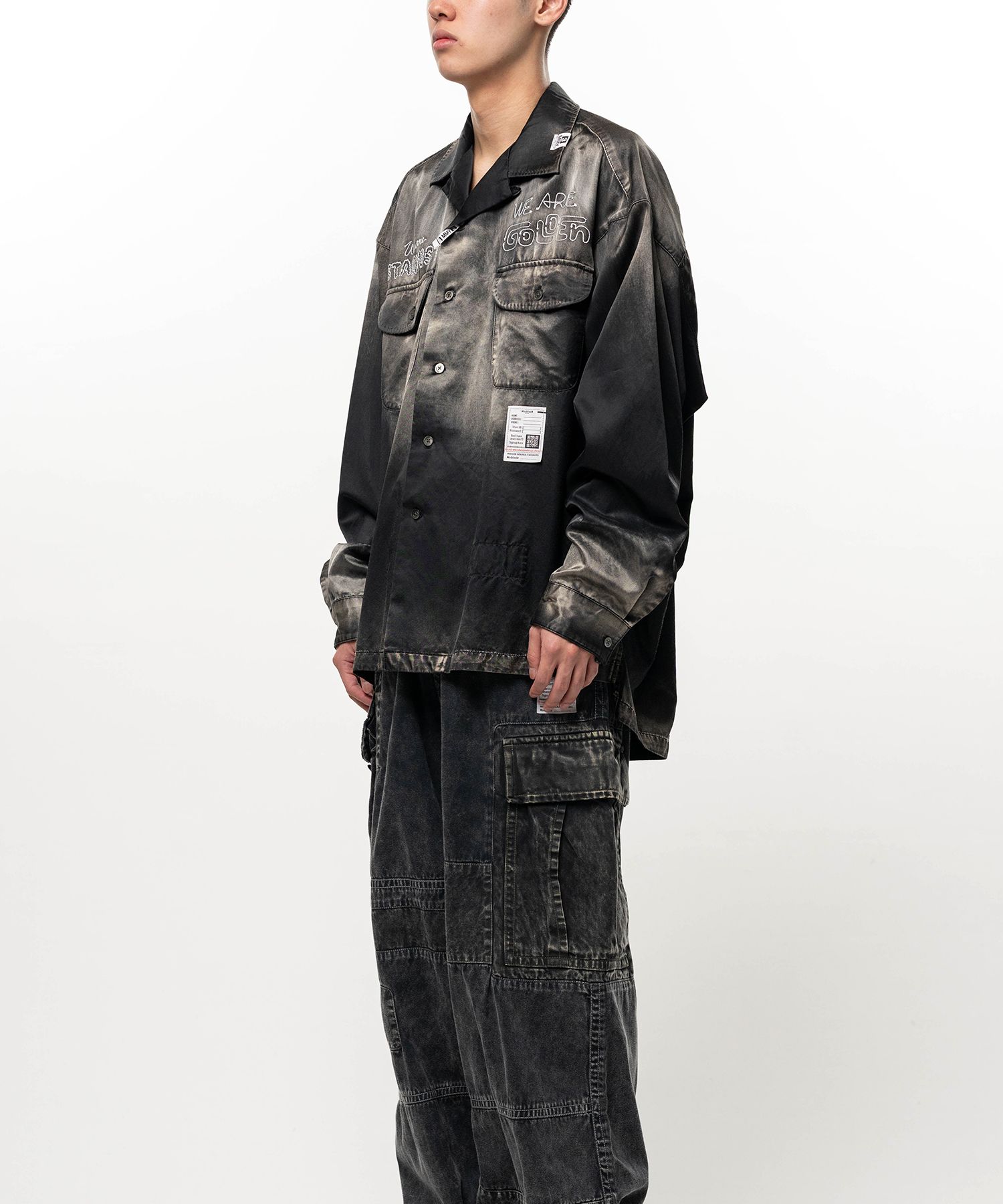 Bleached Satin Shirt
