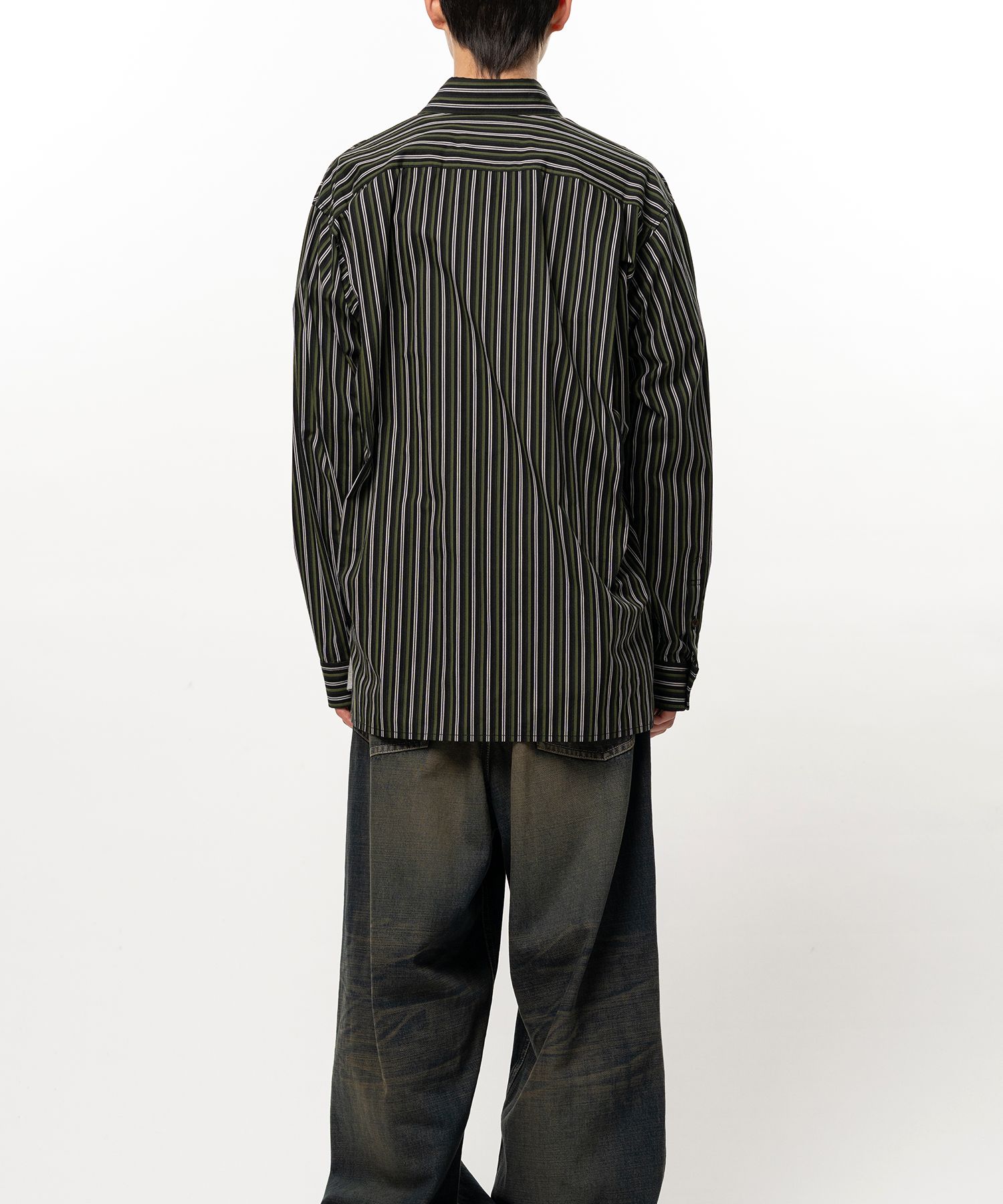 Attached Tie Long Sleeve Shirt