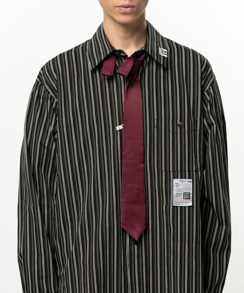 Attached Tie Long Sleeve Shirt