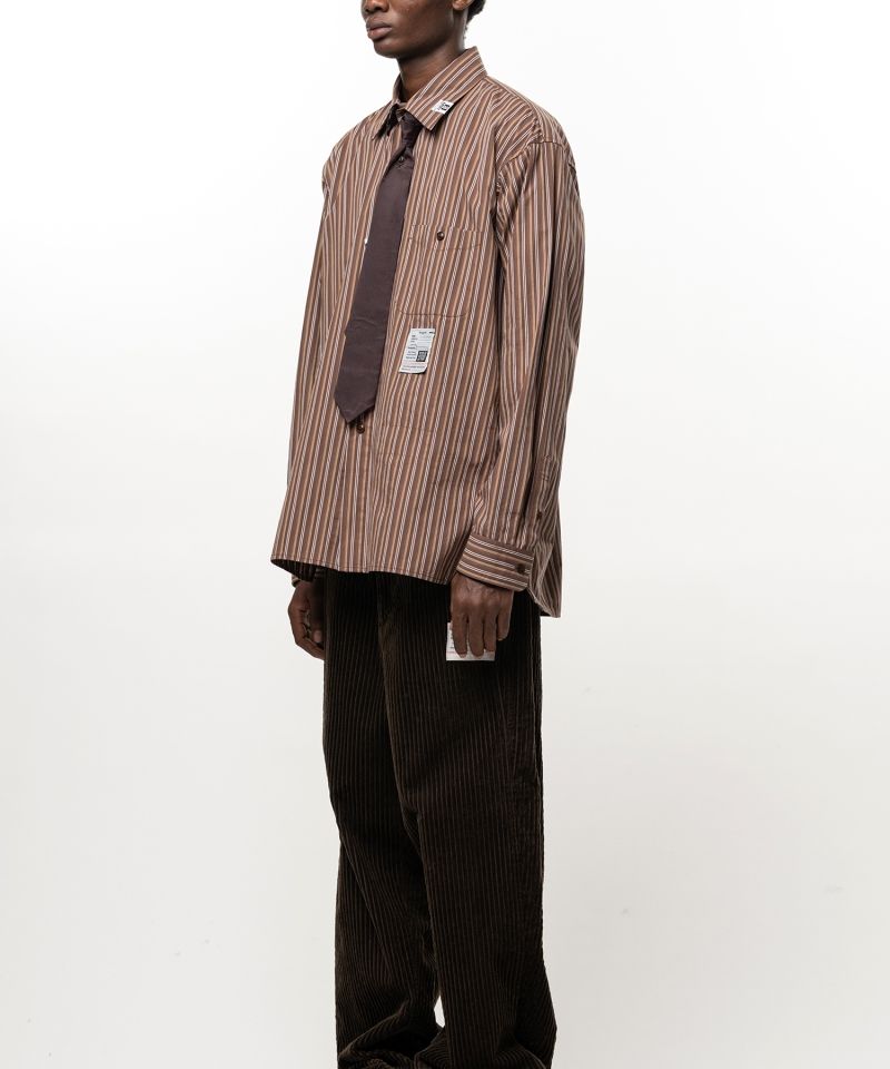 Attached Tie Long Sleeve Shirt