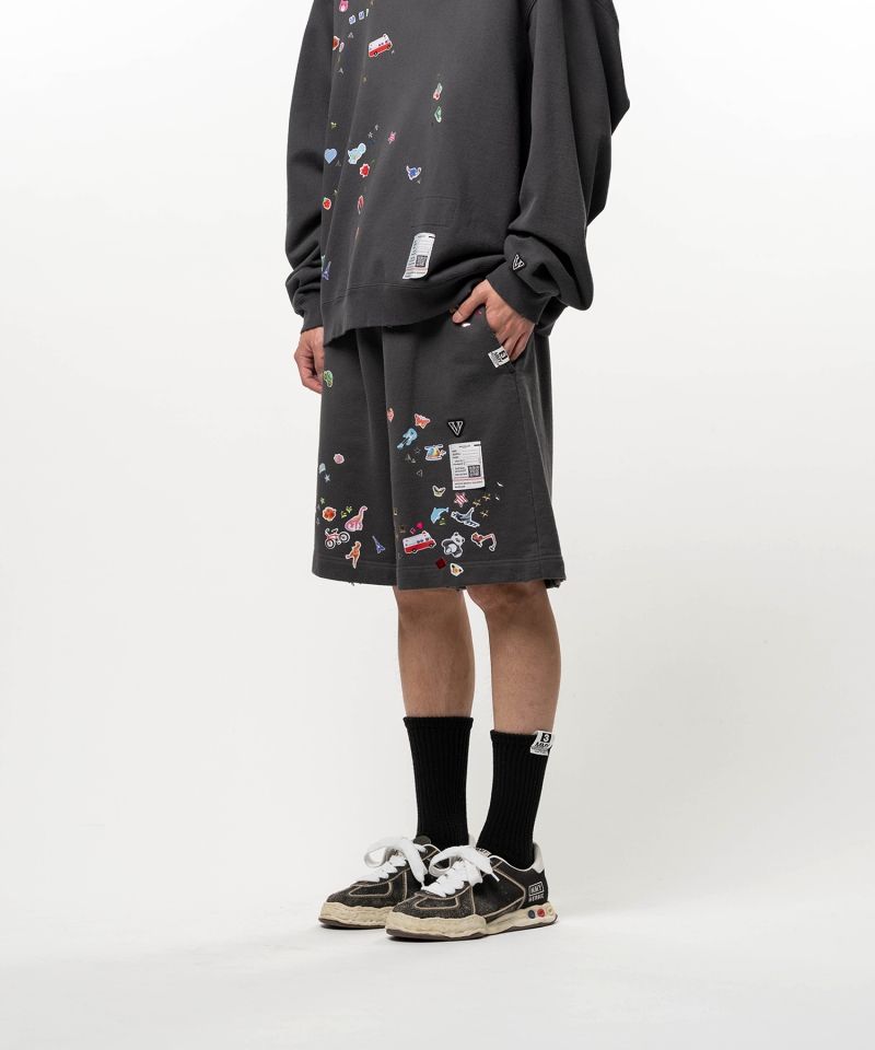 Kids Sticker Printed Sweat Shorts