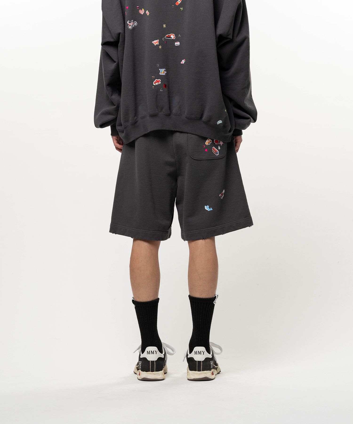 Kids Sticker Printed Sweat Shorts