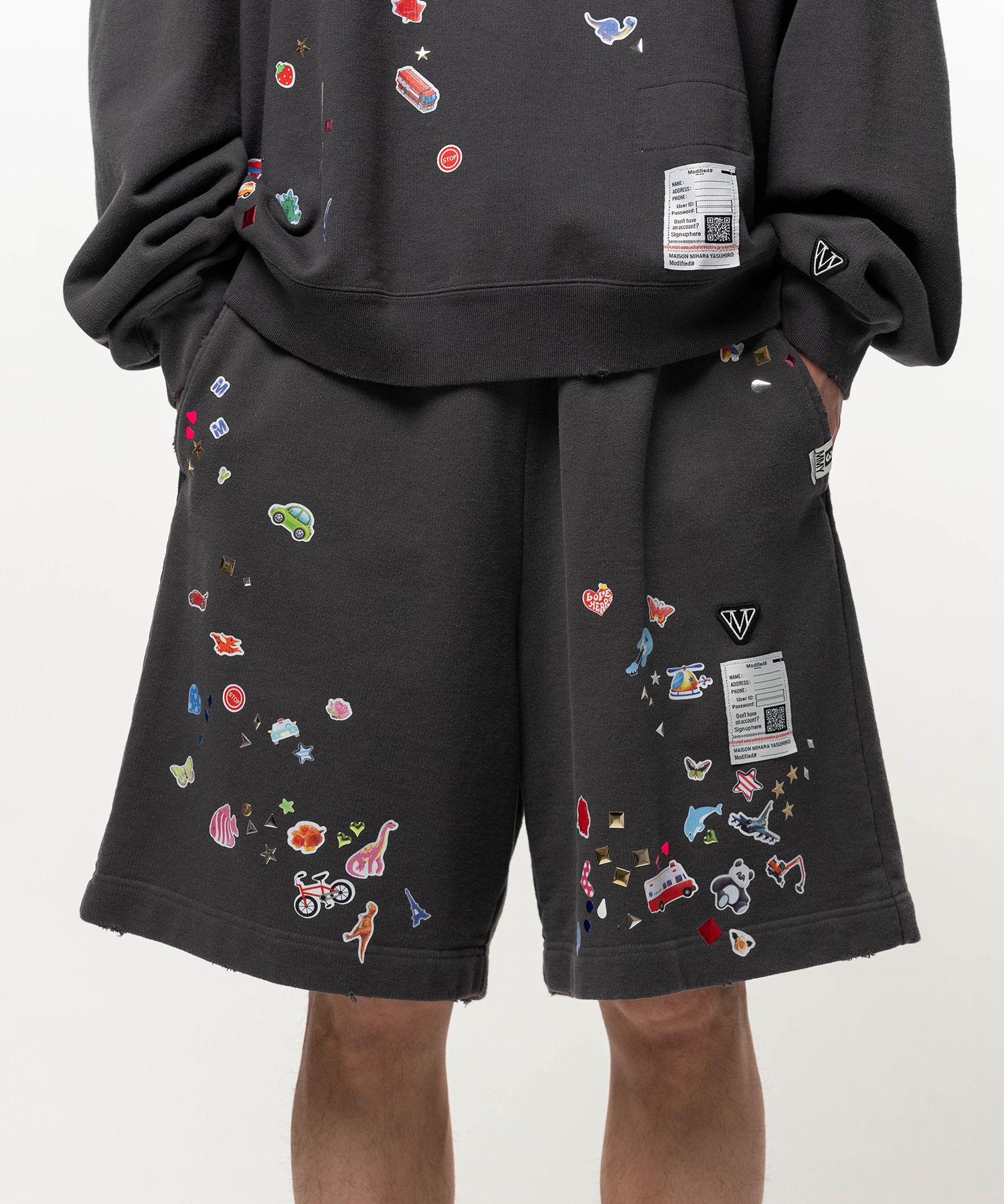 Kids Sticker Printed Sweat Shorts