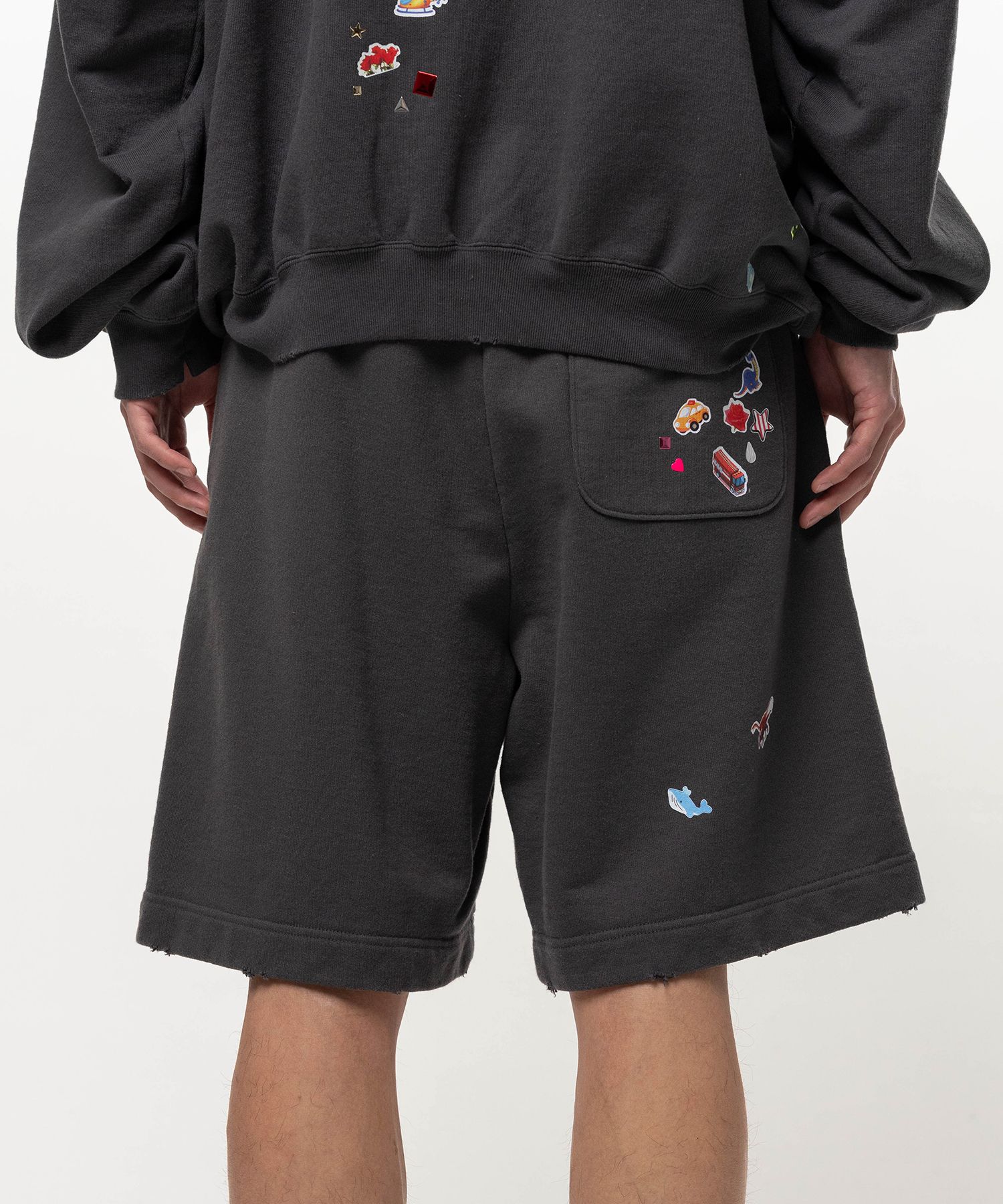 Kids Sticker Printed Sweat Shorts