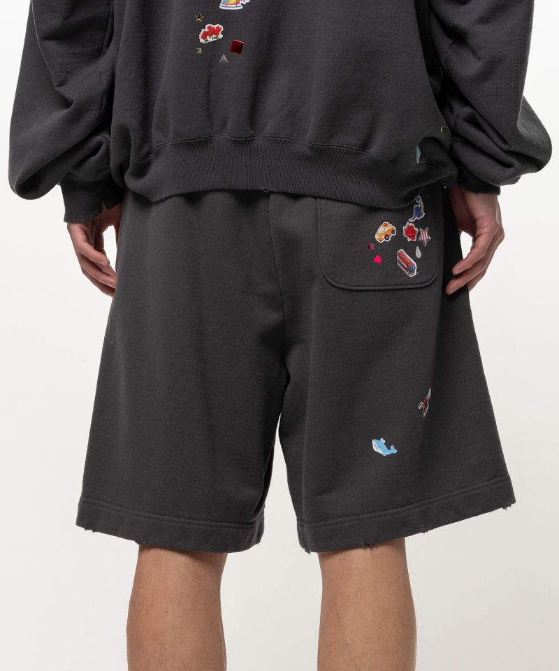 Kids Sticker Printed Sweat Shorts
