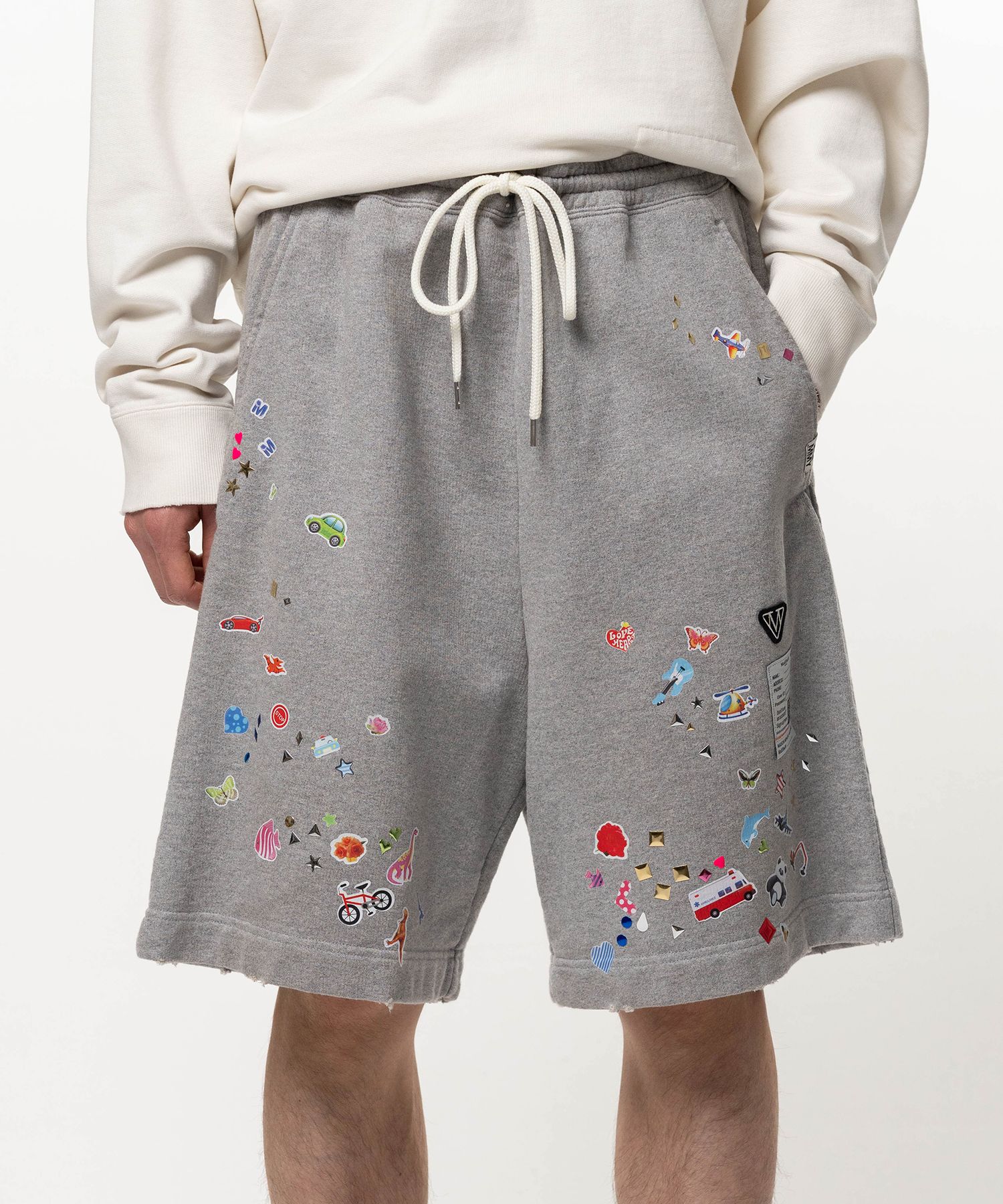 Kids Sticker Printed Sweat Shorts