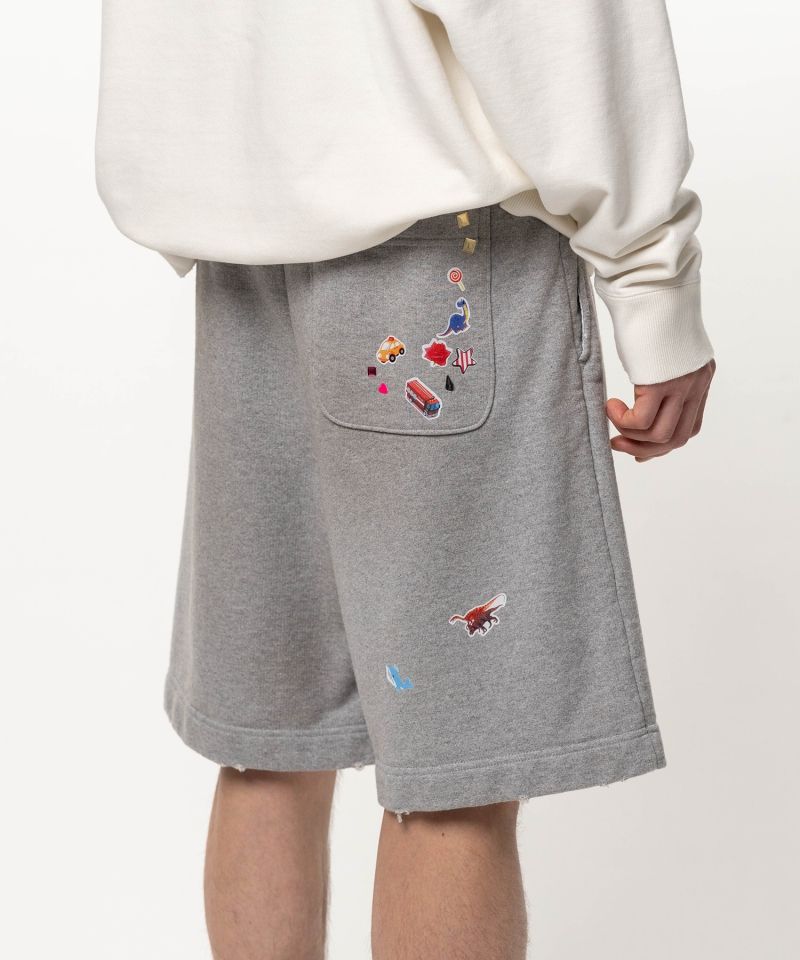Kids Sticker Printed Sweat Shorts