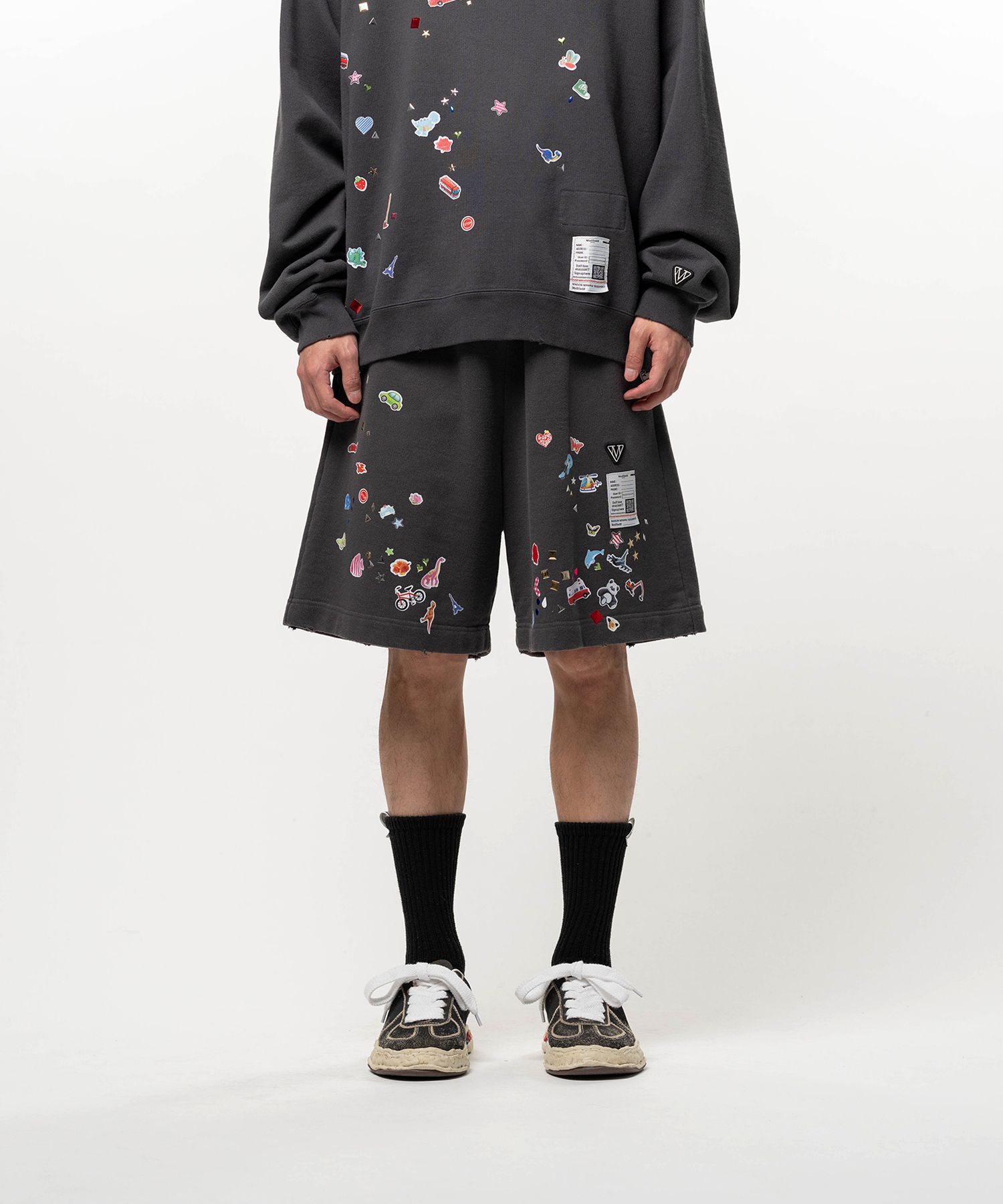 Kids Sticker Printed Sweat Shorts