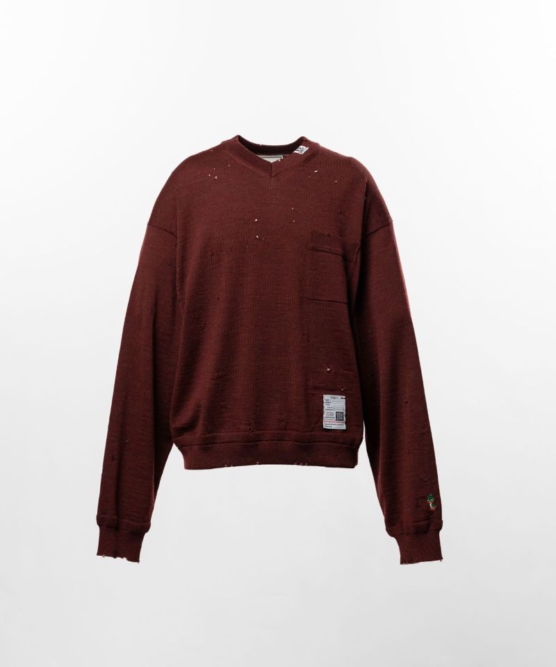  Distressed Knit Sweater