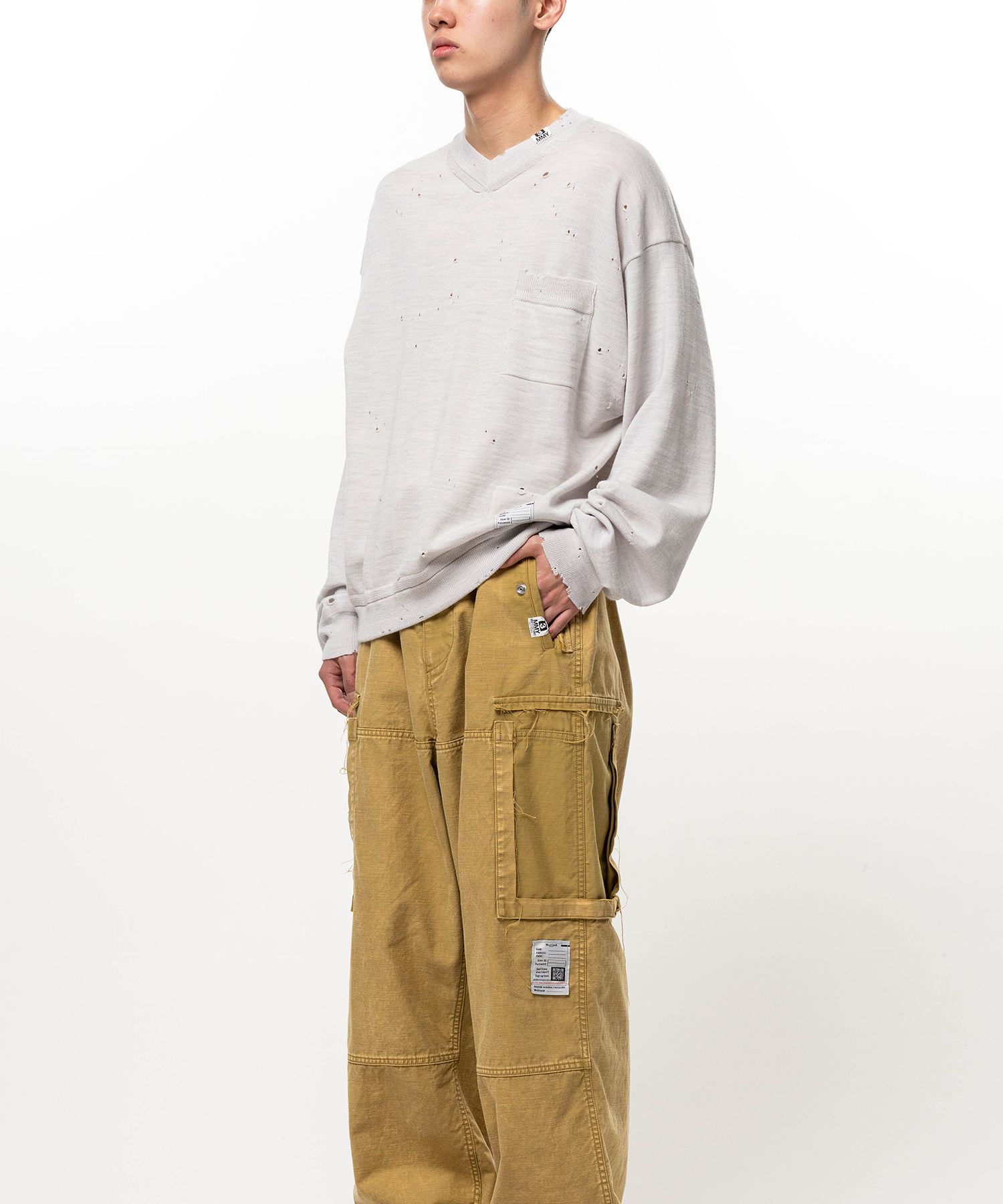  Distressed Knit Sweater
