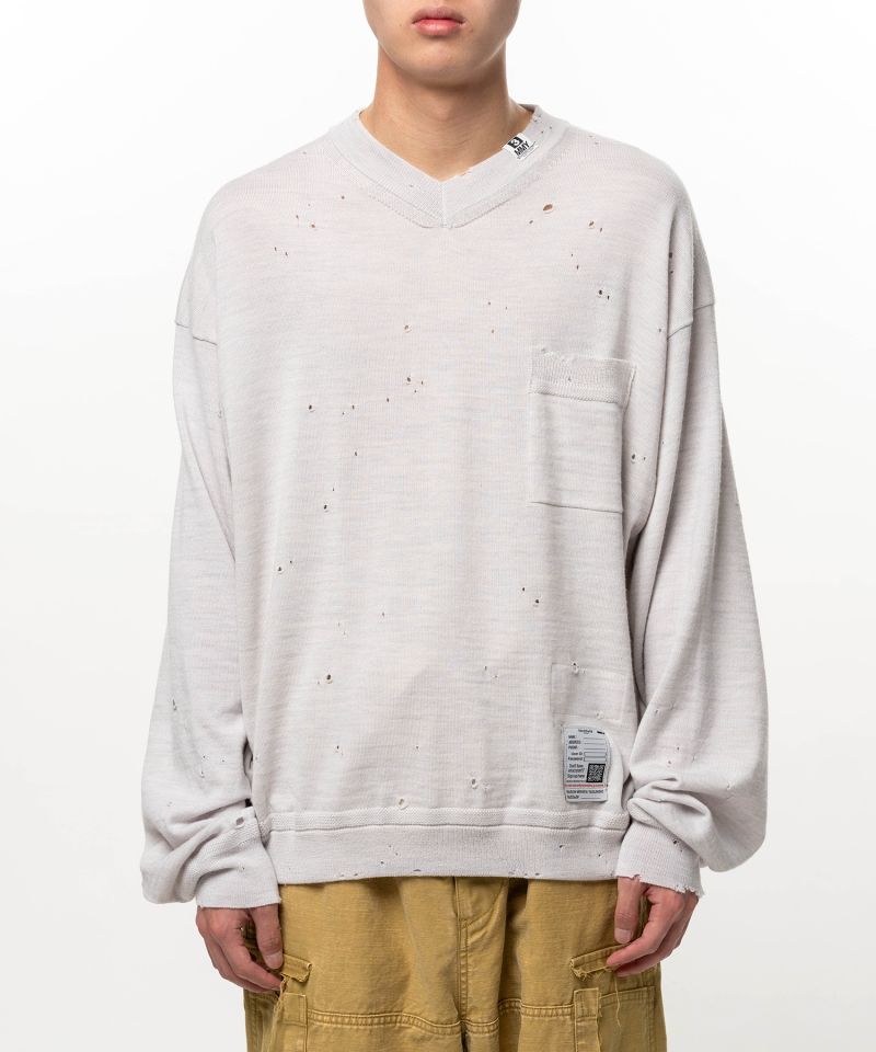  Distressed Knit Sweater