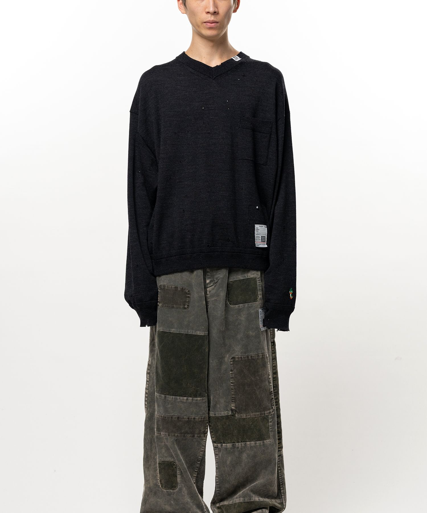  Distressed Knit Sweater