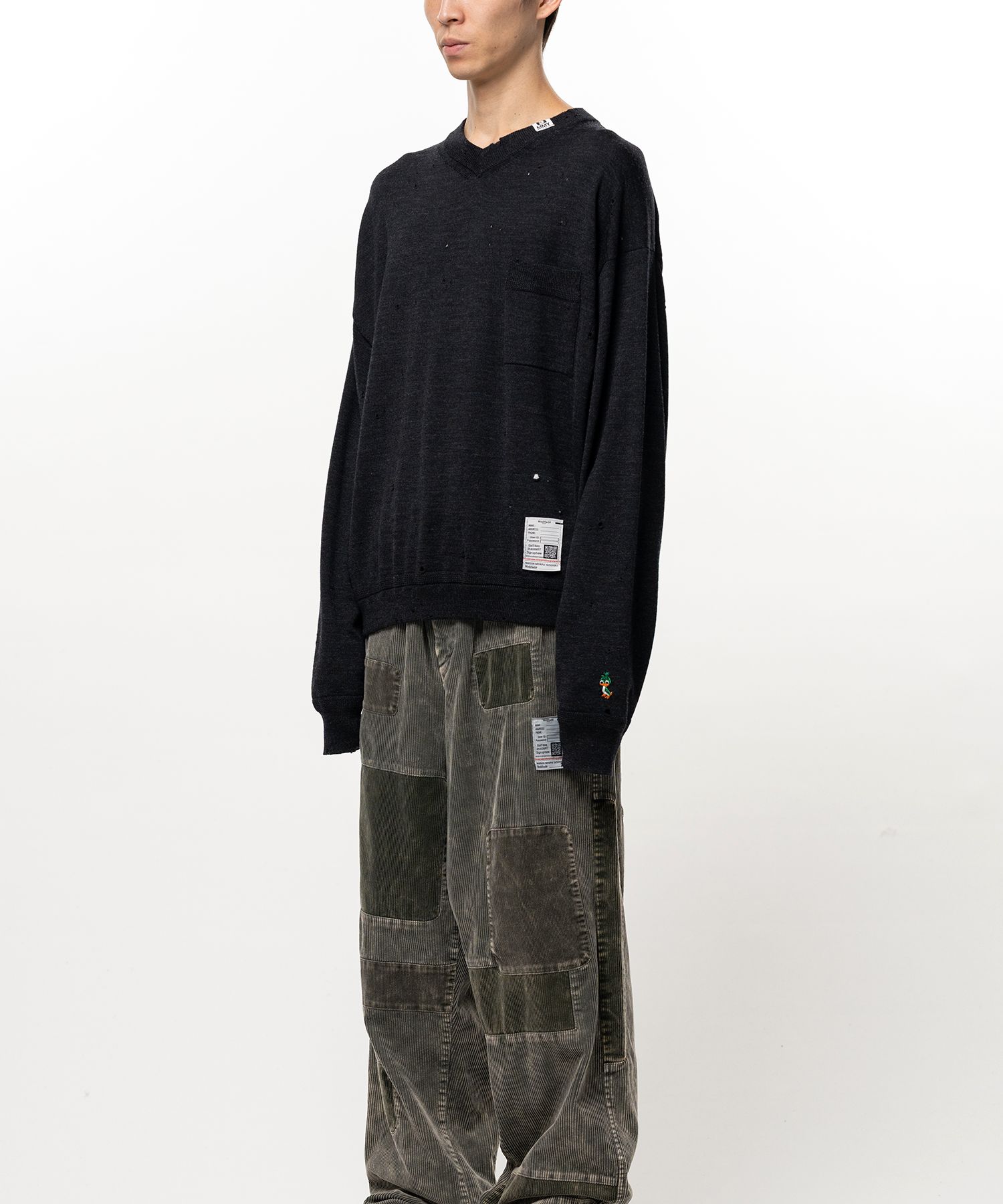  Distressed Knit Sweater