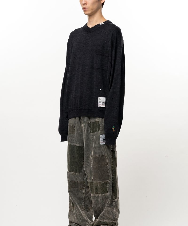  Distressed Knit Sweater