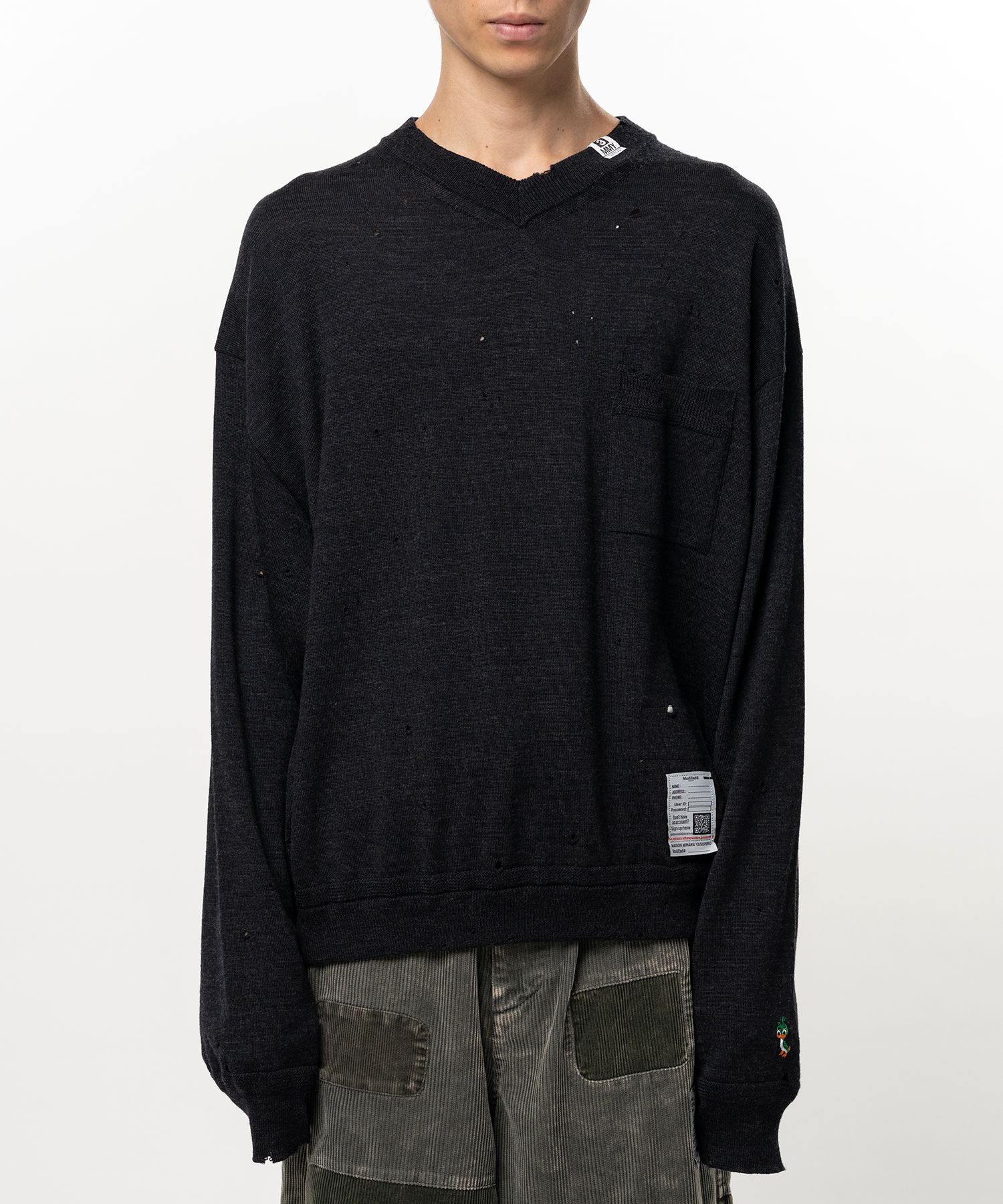  Distressed Knit Sweater