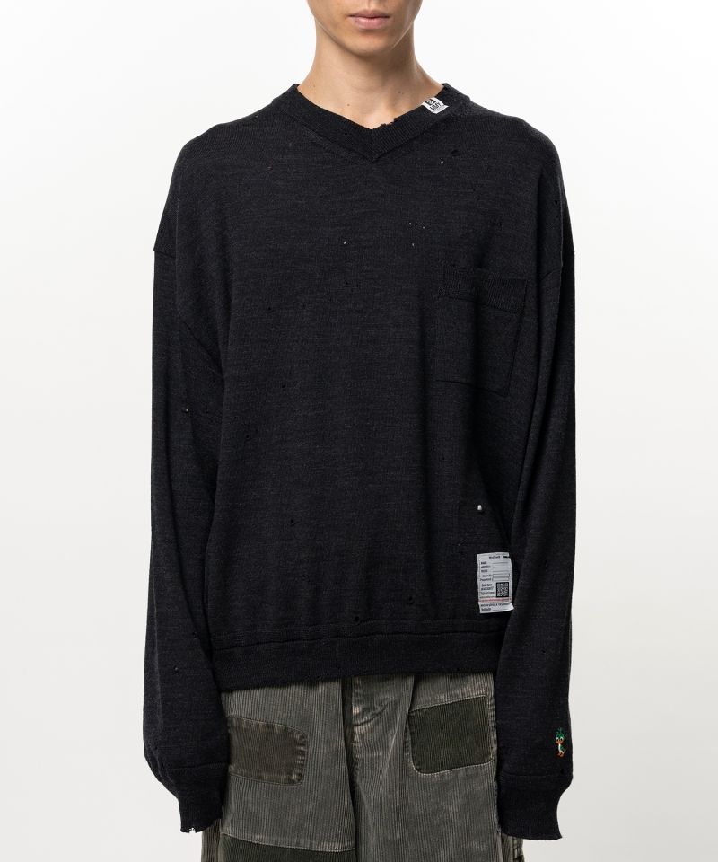  Distressed Knit Sweater