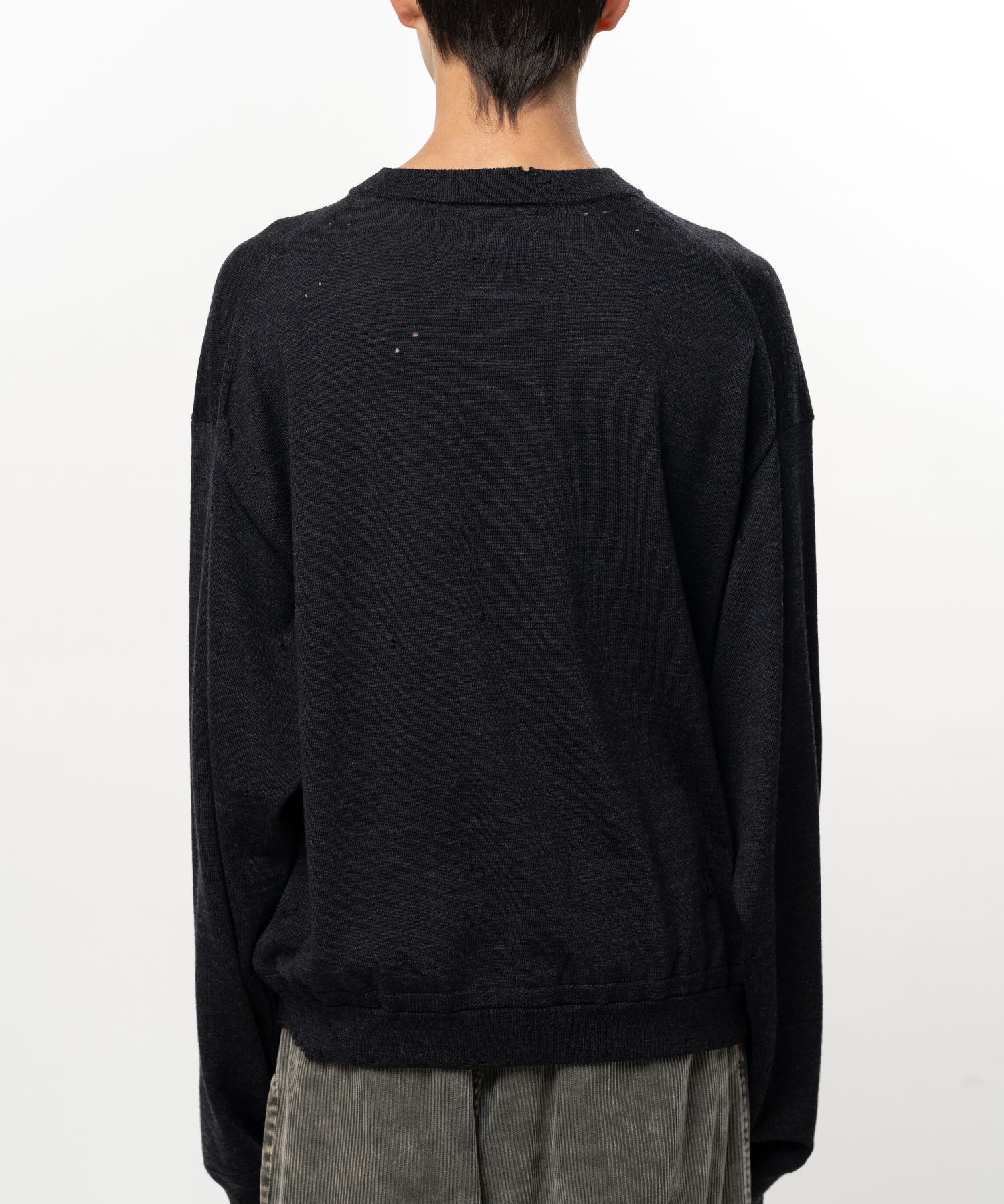  Distressed Knit Sweater