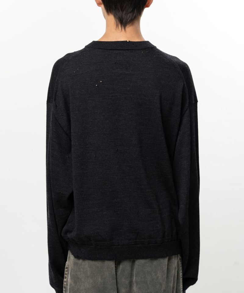  Distressed Knit Sweater
