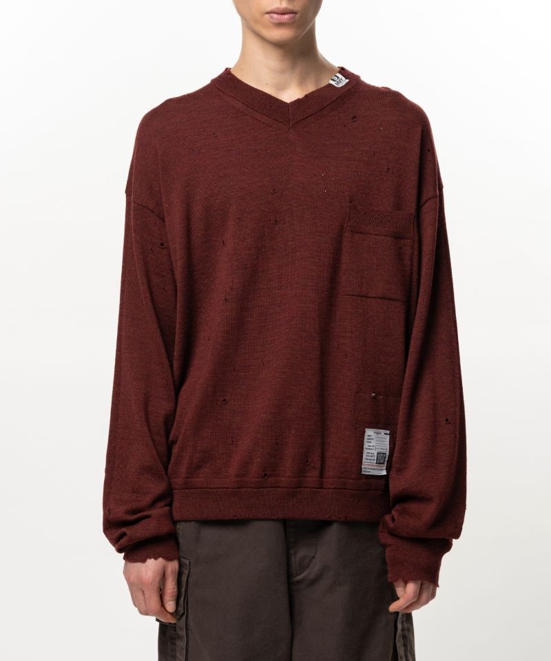  Distressed Knit Sweater