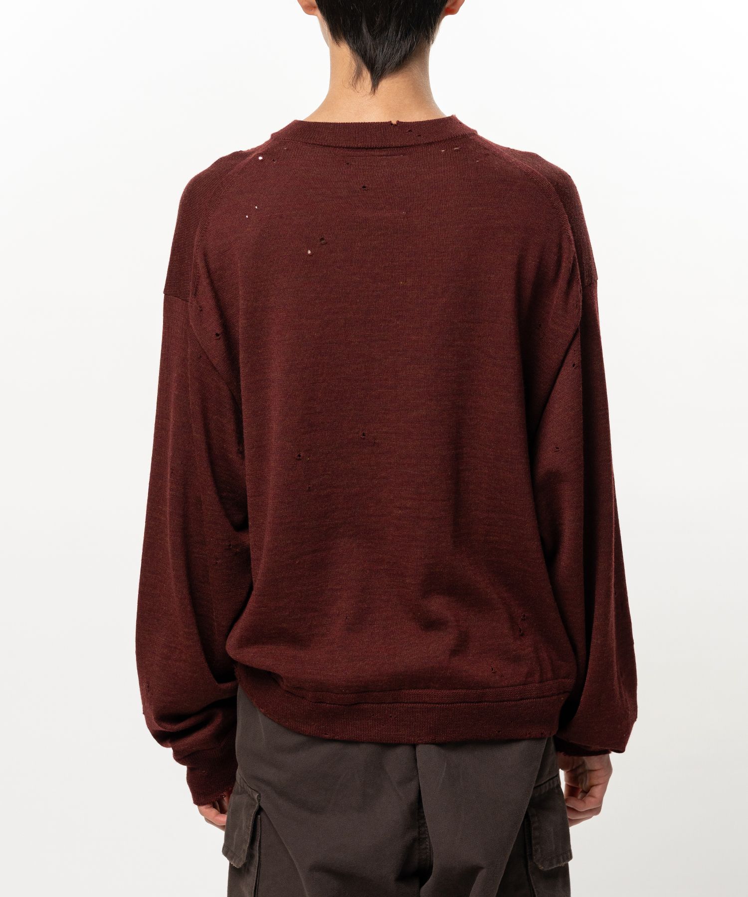  Distressed Knit Sweater