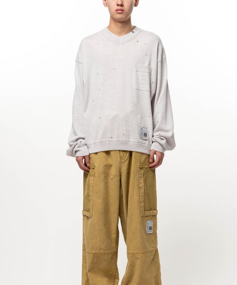  Distressed Knit Sweater