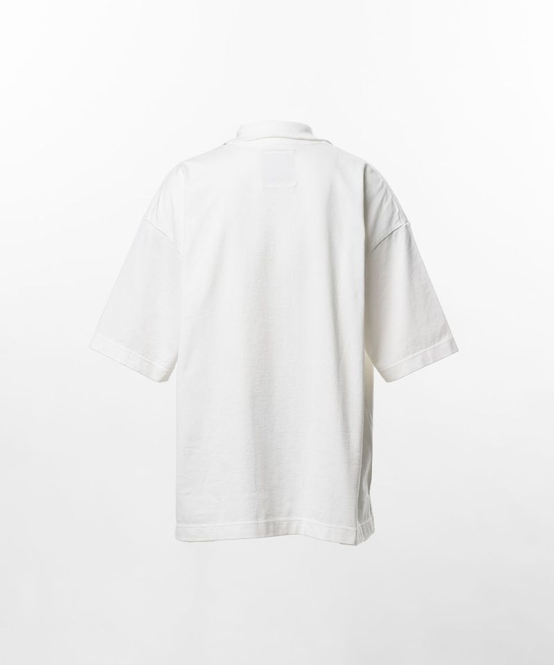 Don't Tag Me. Flocky Print Collared T-shirt