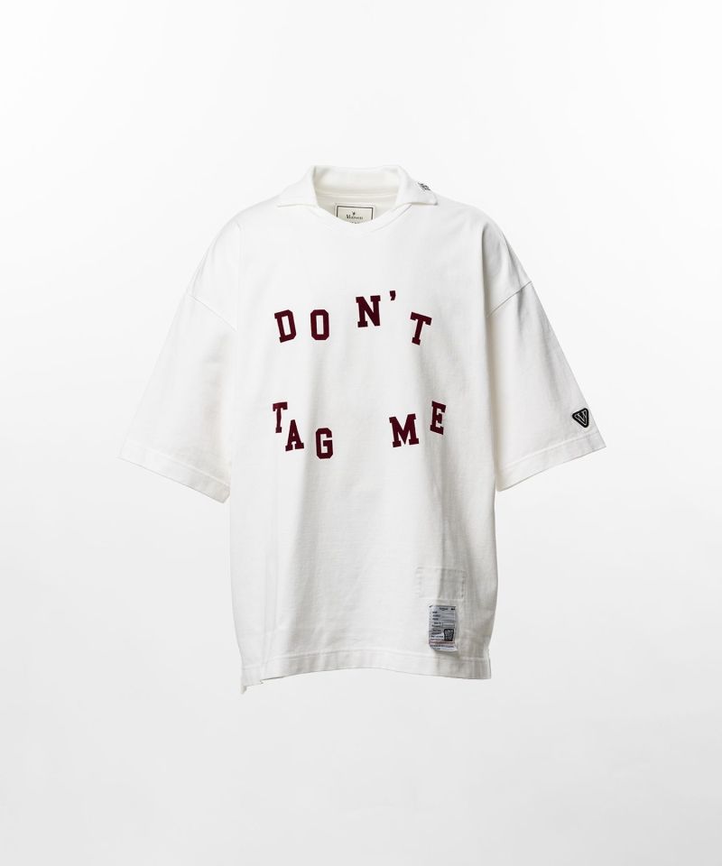Don't Tag Me. Flocky Print Collared T-shirt