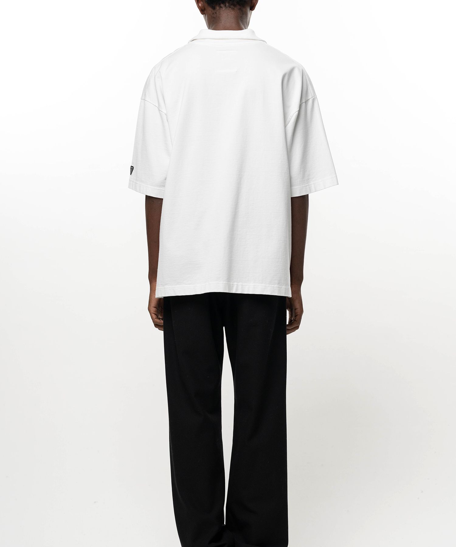 Don't Tag Me. Flocky Print Collared T-shirt