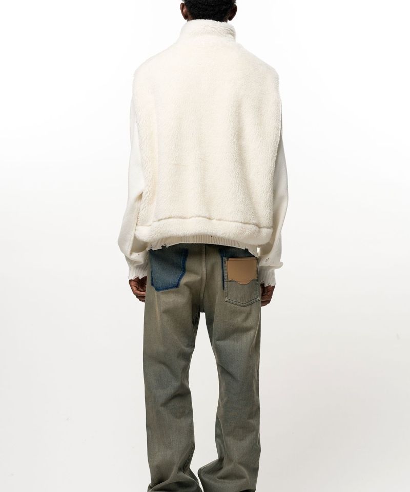 Wide Back Boa Vest