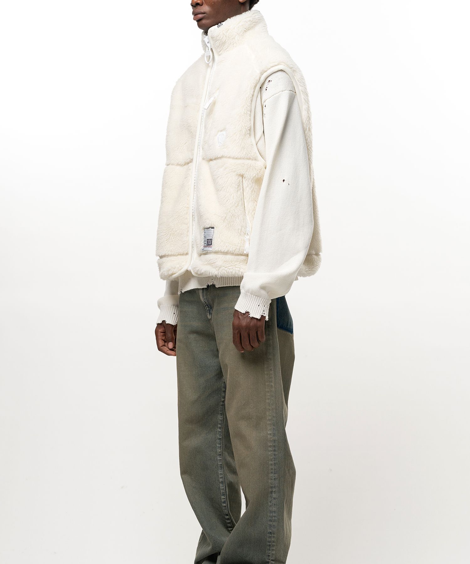 Wide Back Boa Vest