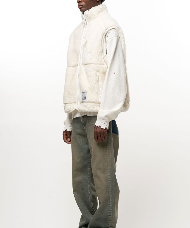 Wide Back Boa Vest
