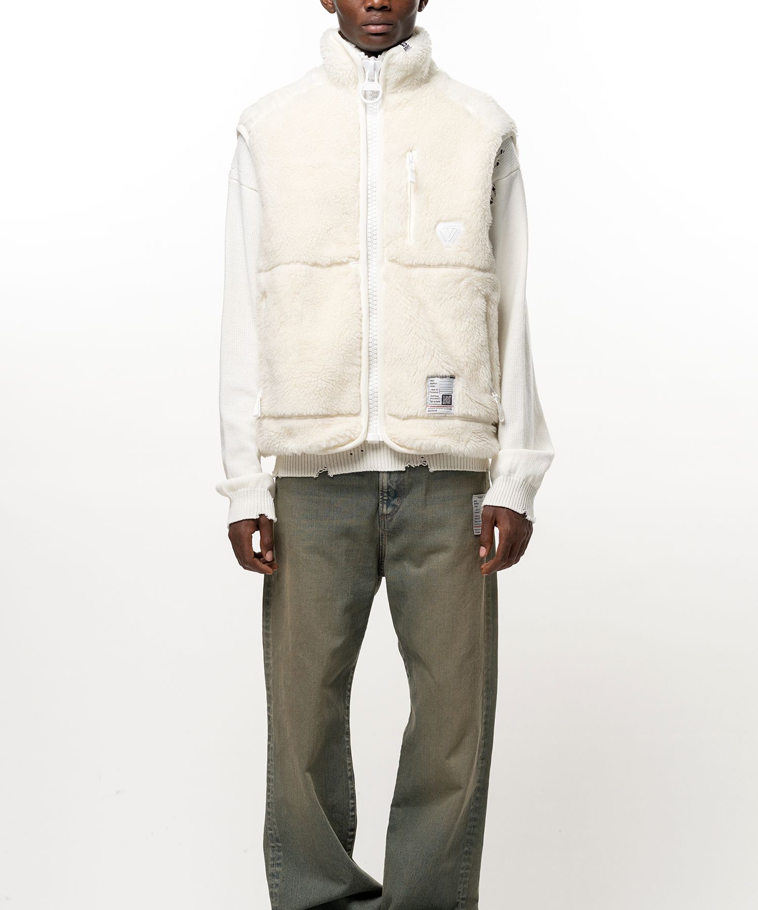 Wide Back Boa Vest