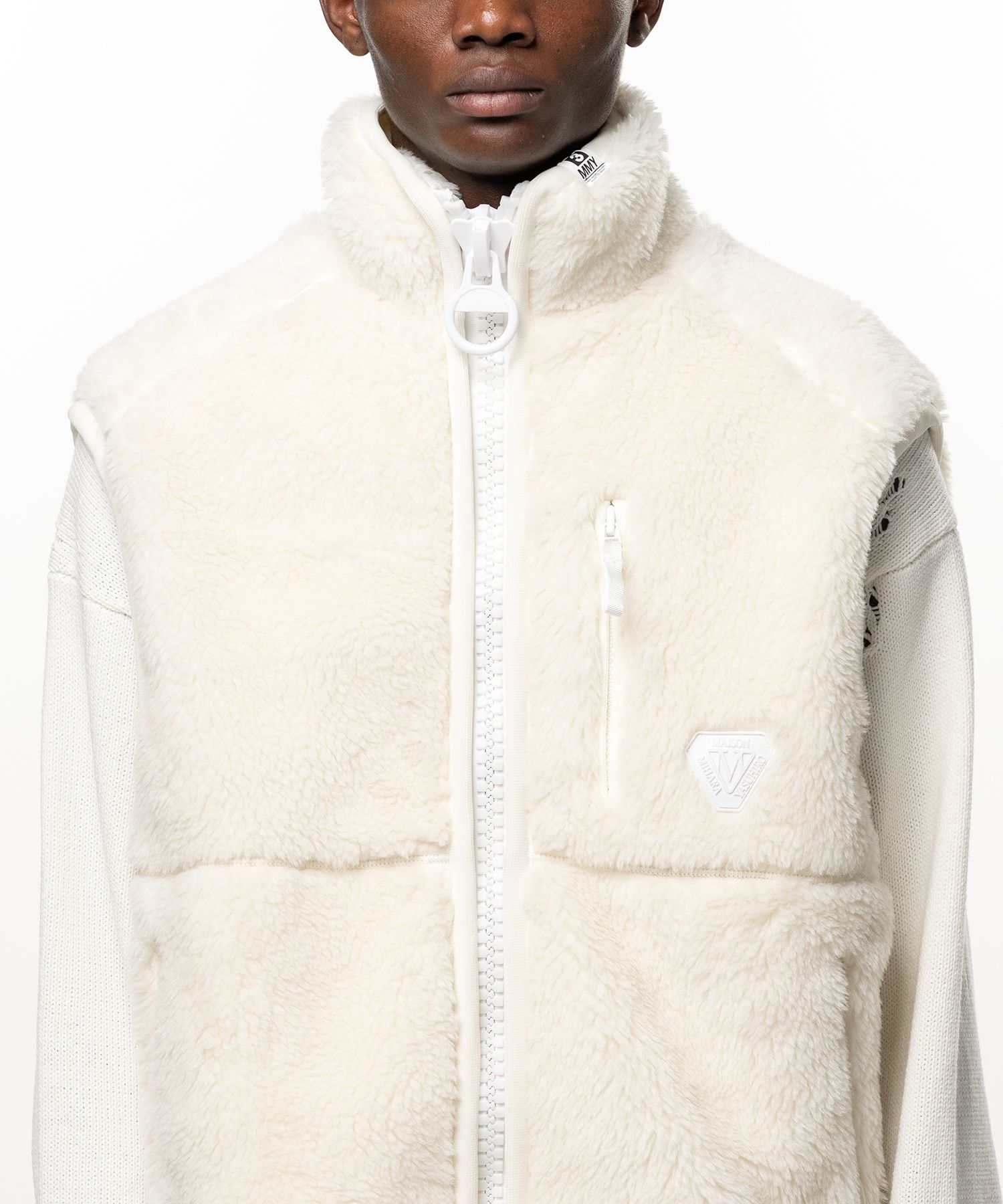 Wide Back Boa Vest