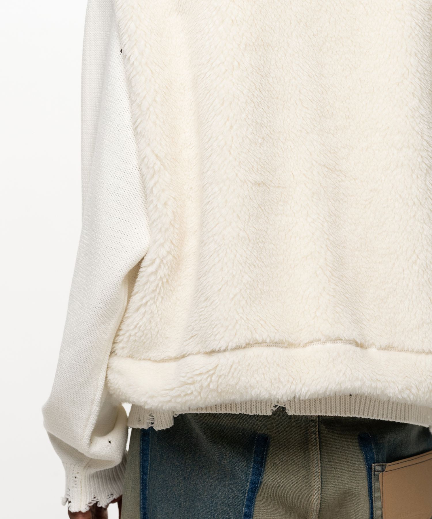 Wide Back Boa Vest