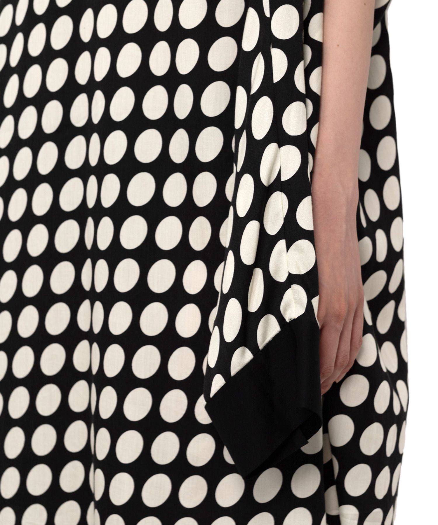 Hollowed-out Sleeve Dots Dress