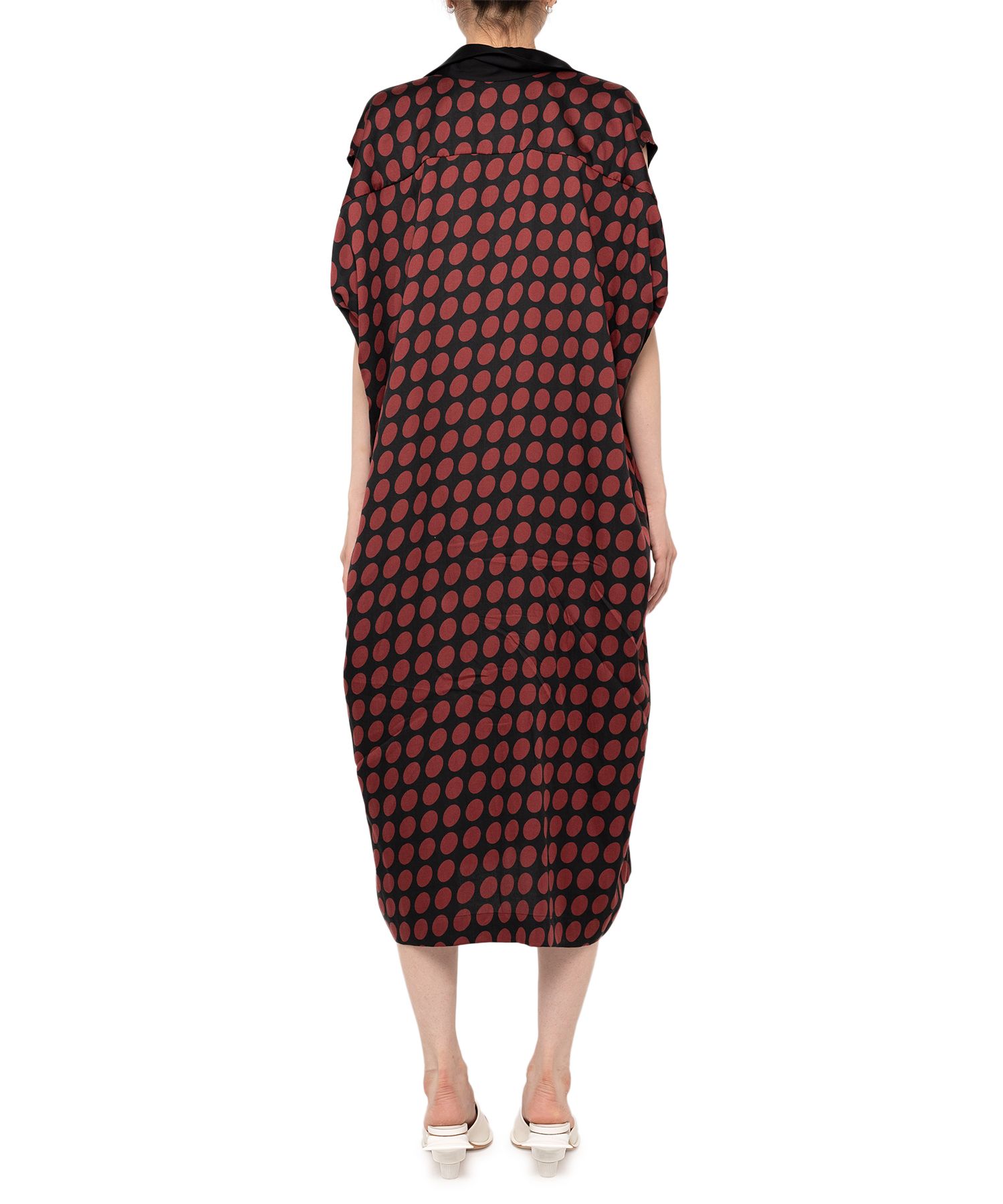 Hollowed-out Sleeve Dots Dress