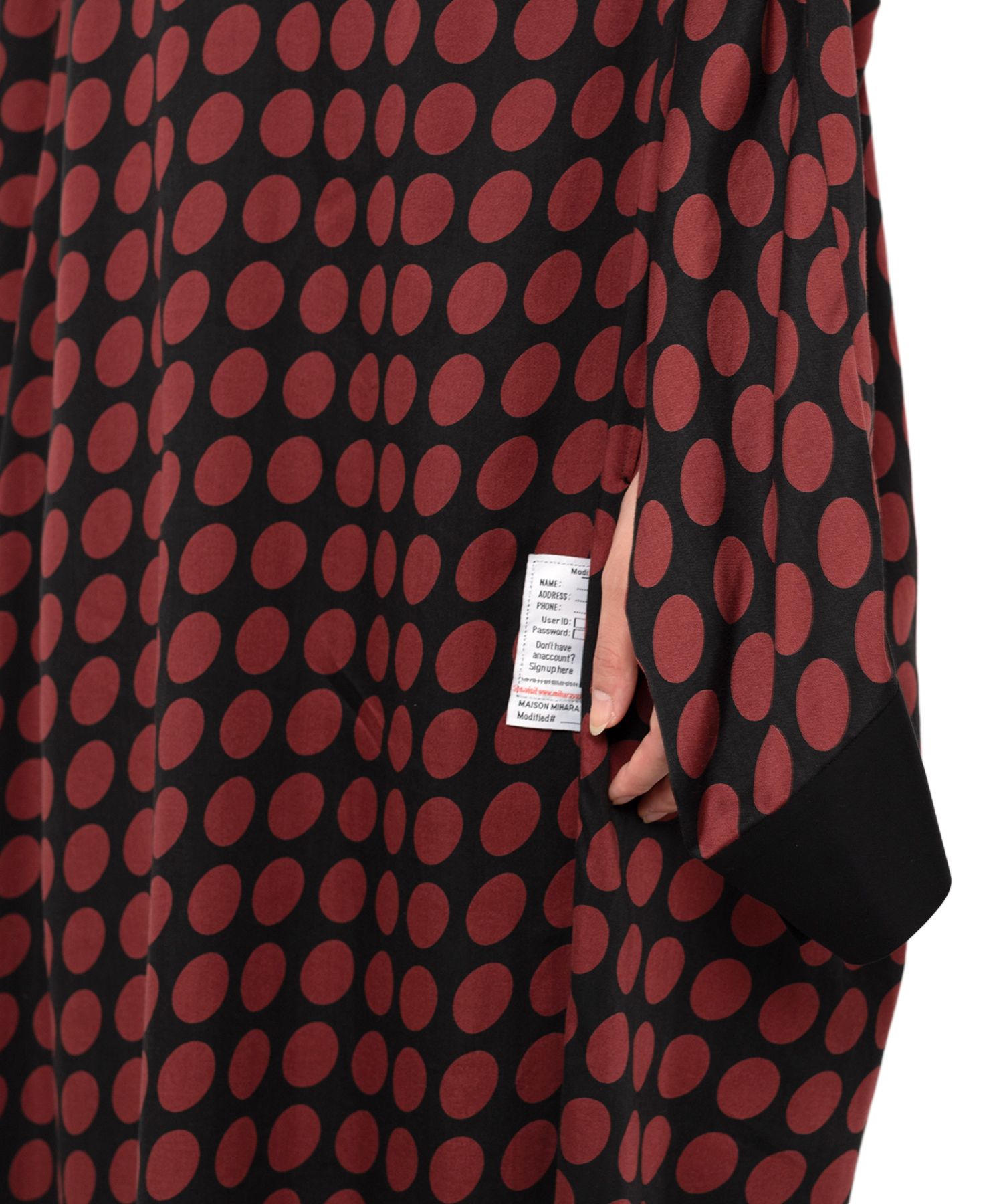 Hollowed-out Sleeve Dots Dress