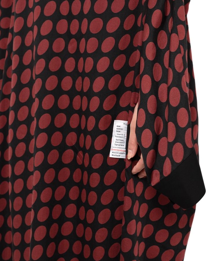 Hollowed-out Sleeve Dots Dress