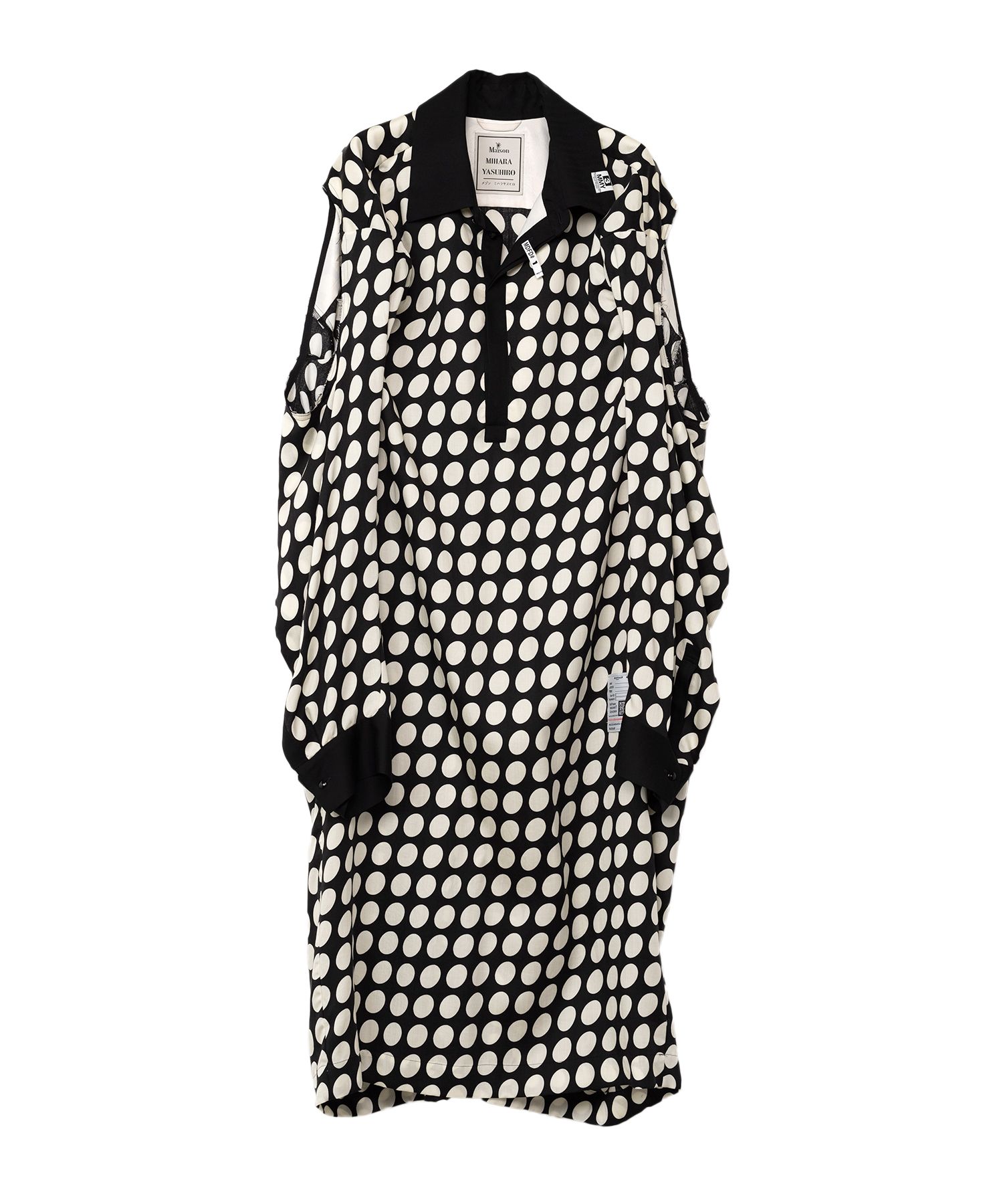 Hollowed-out Sleeve Dots Dress