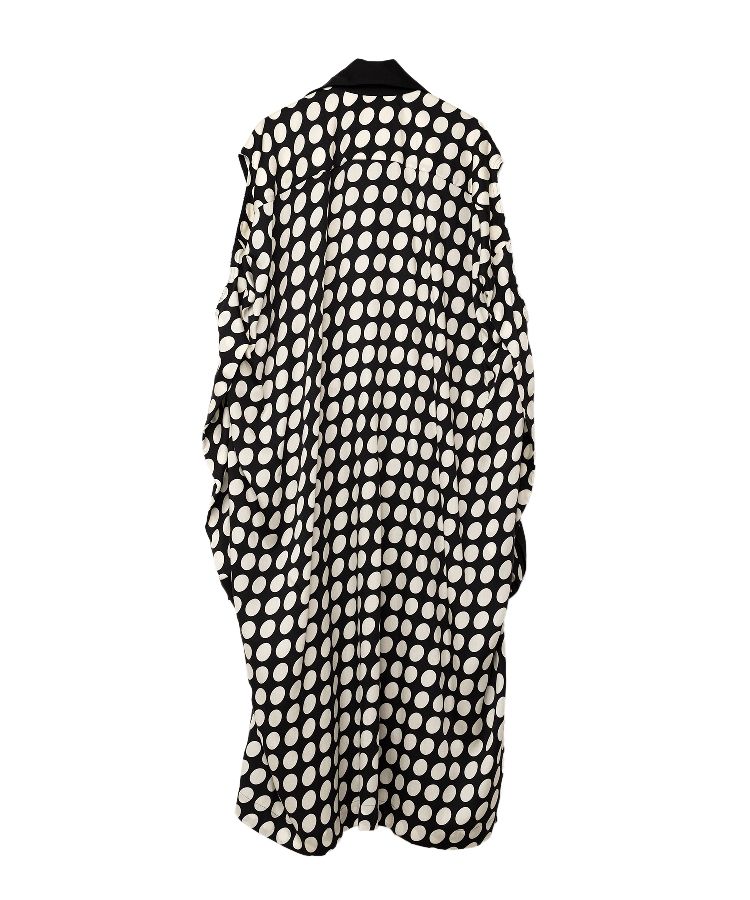 Hollowed-out Sleeve Dots Dress