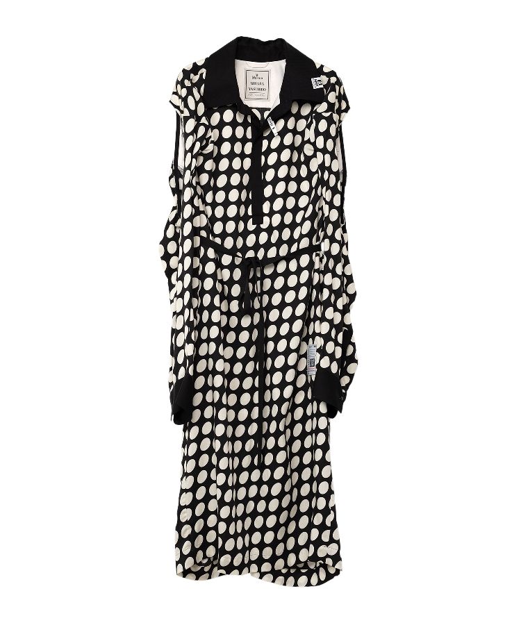 Hollowed-out Sleeve Dots Dress