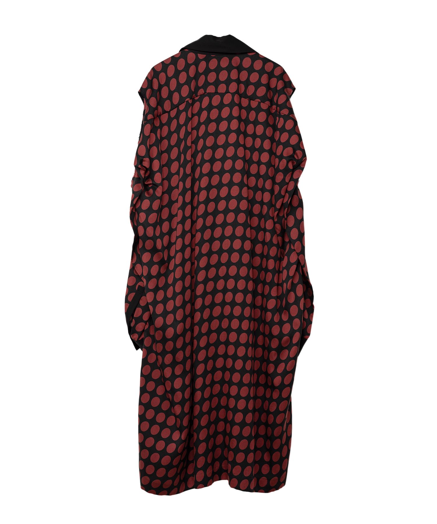 Hollowed-out Sleeve Dots Dress