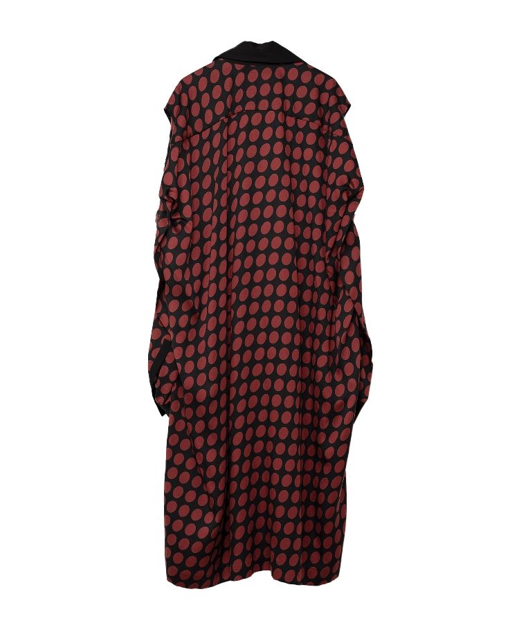 Hollowed-out Sleeve Dots Dress