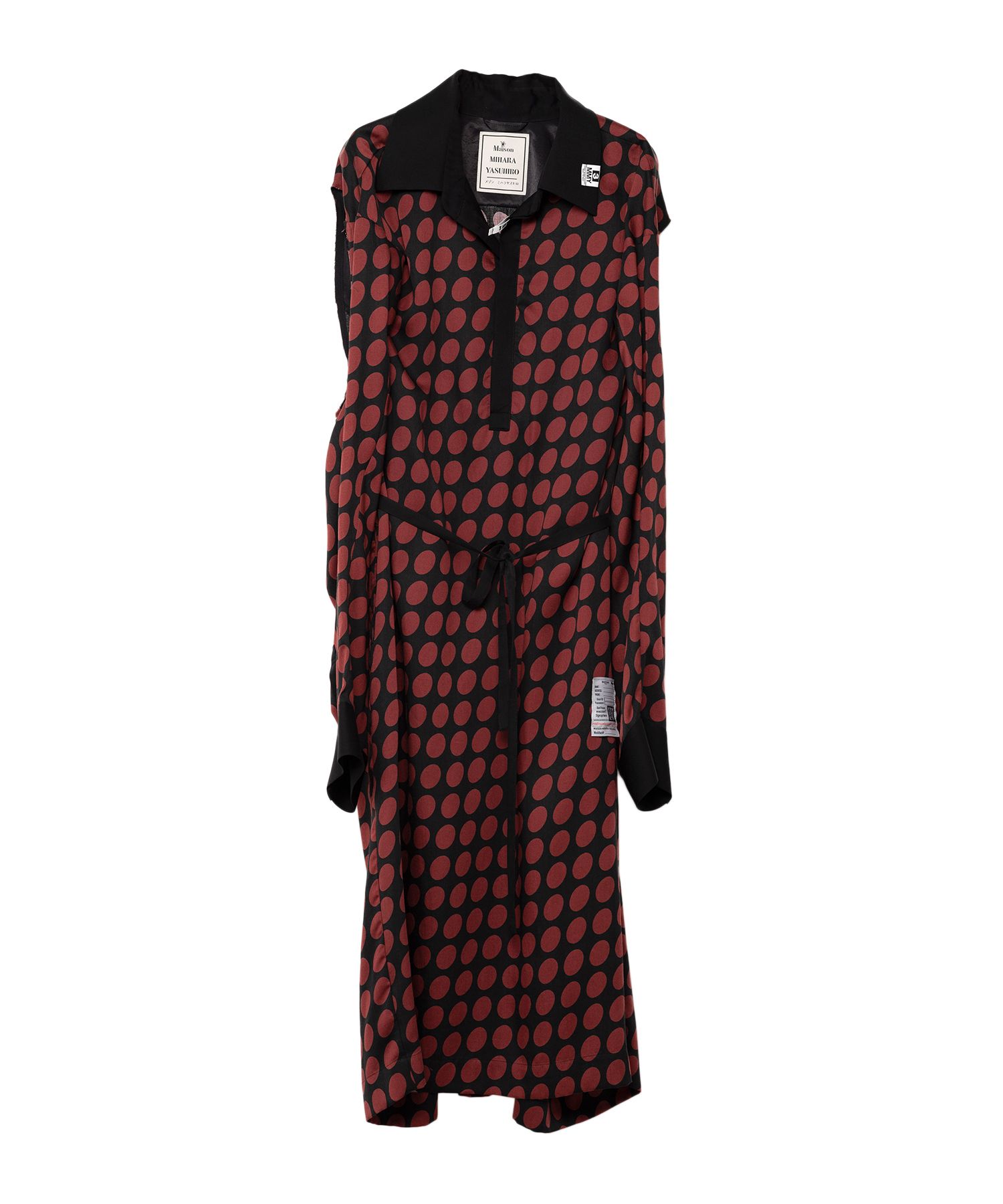 Hollowed-out Sleeve Dots Dress