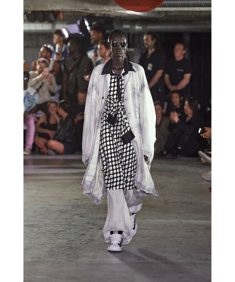 Hollowed-out Sleeve Dots Dress